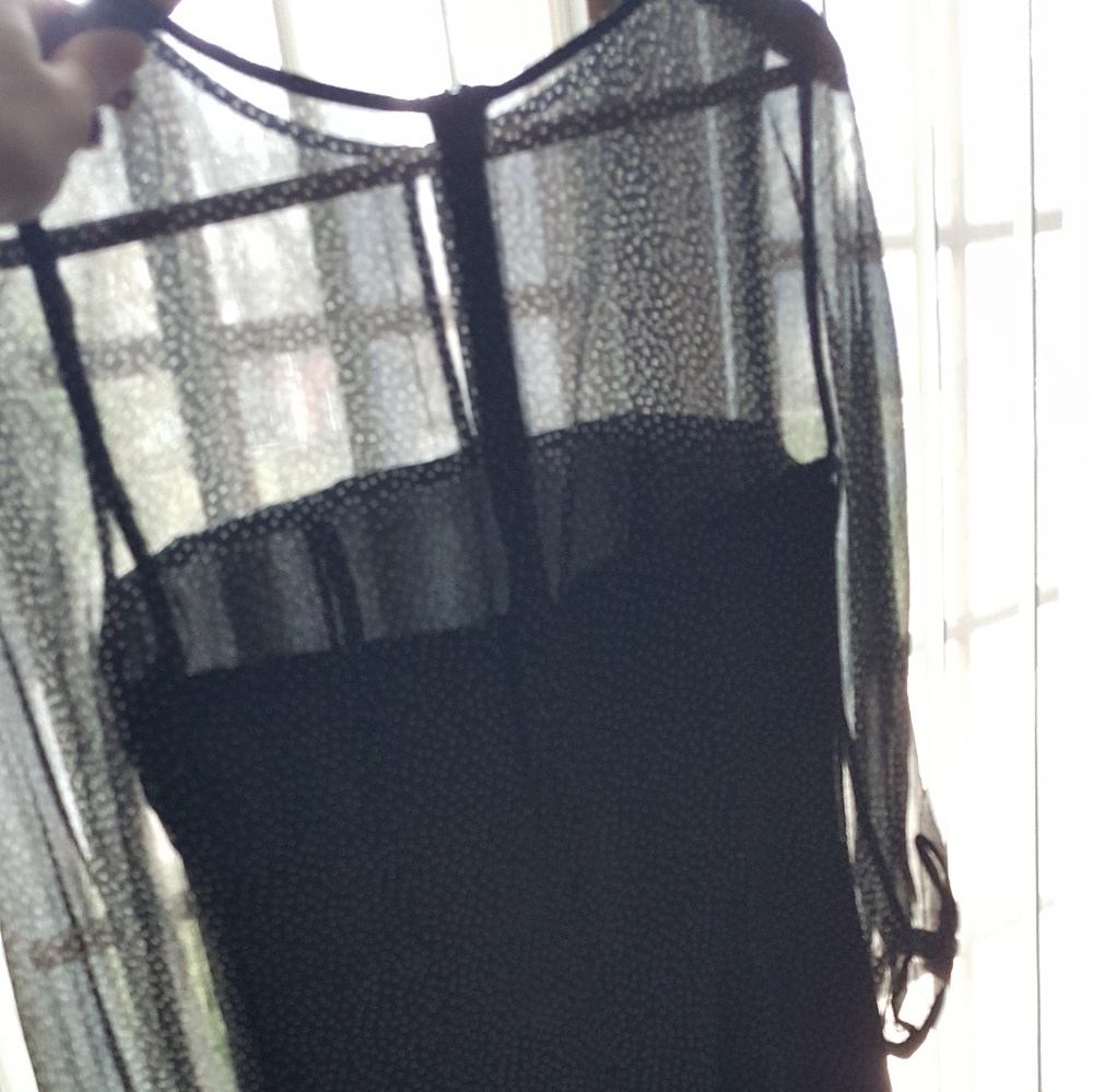 J Crew Black Polka A Dot Dress